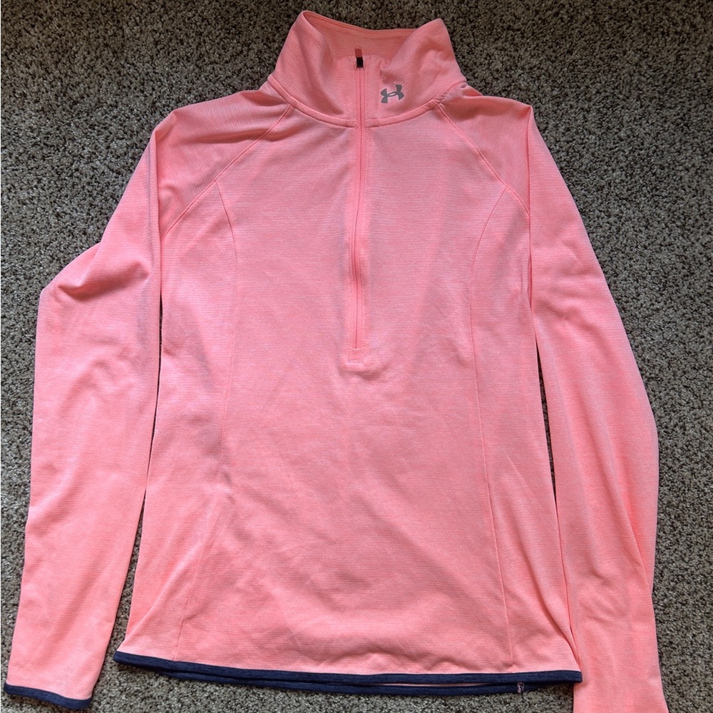 Under Armour zip up! Size small in coral!